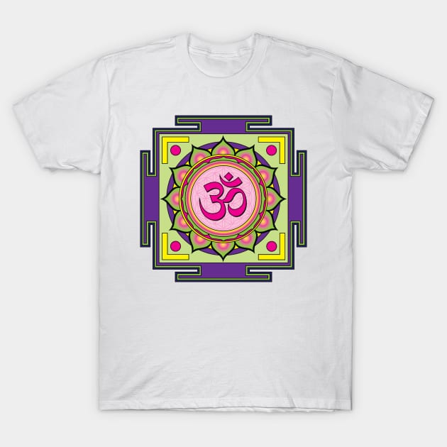 Om Mandala T-Shirt by GalacticMantra